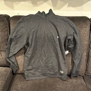 Eddie Bauer Men's Gray Quarter-Zip Sweater
